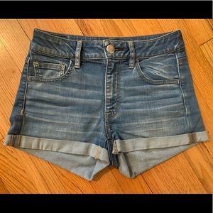 AMERICAN EAGLE high rise shortie shorts